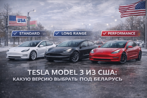 Tesla Model 3 из США: какие версии бывают и в чём отличия